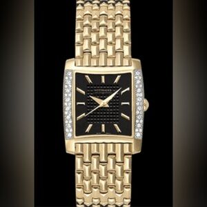 WITTNAUER 90’s VINTAGE ‘Metropolitan’ Gold Tone Diamond Watch w/ Box. VGUC🔥
